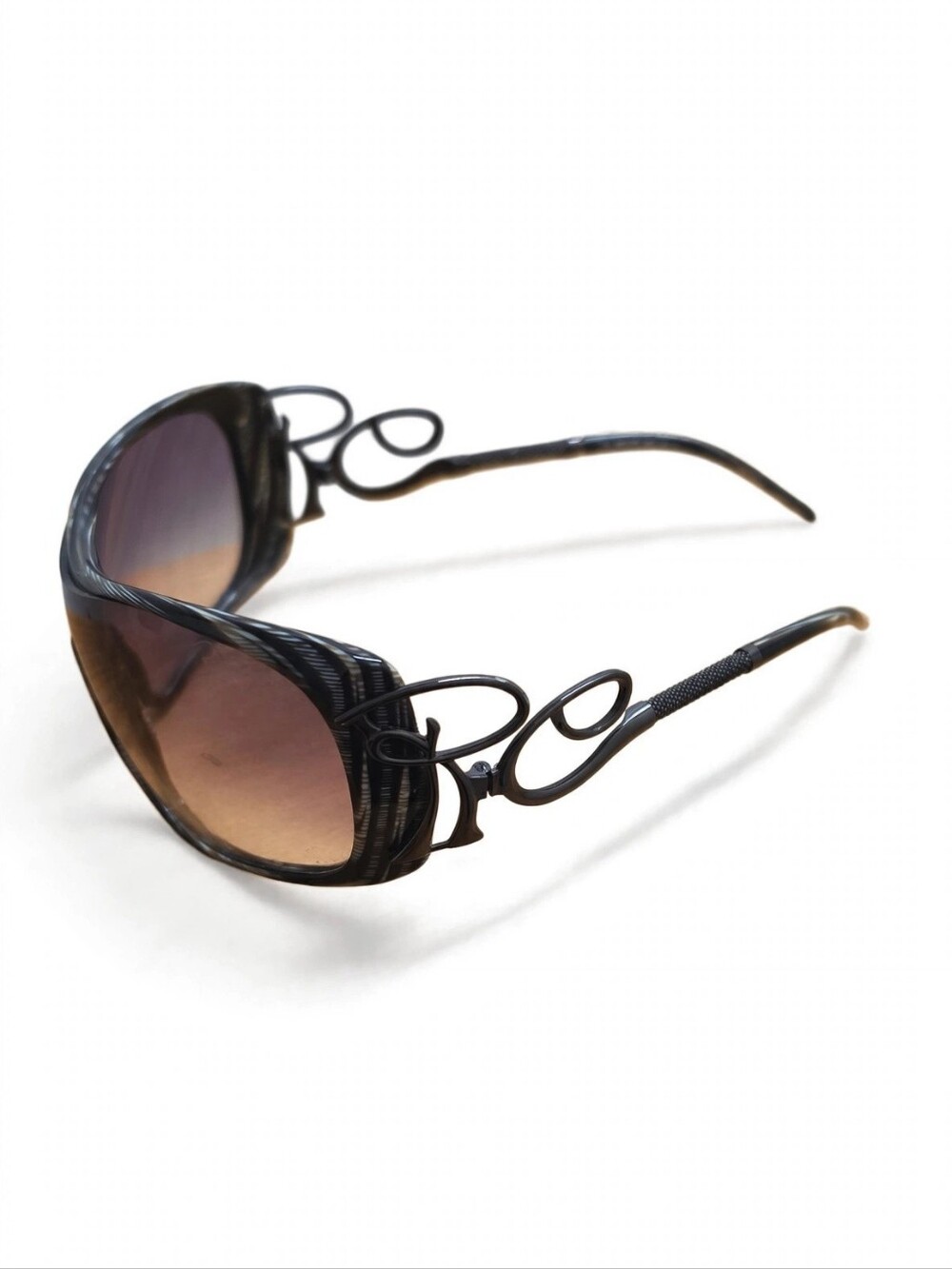 Vintage Roberto Cavalli Admeta 303S T20 Y2K Shield Sunglasses w/ Case